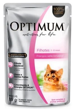 OPTIMUS GATOS FILHOTE FRANGO SACHE 85g