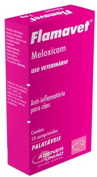 FLAMAVET 2MG COM 10 COMPRIMIDOS ( MELOXICAM )