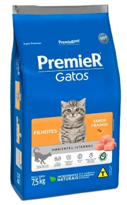 PREMIER AMBIENTES INTERNOS GATOS FILHOTES FRANGO 7,5KG