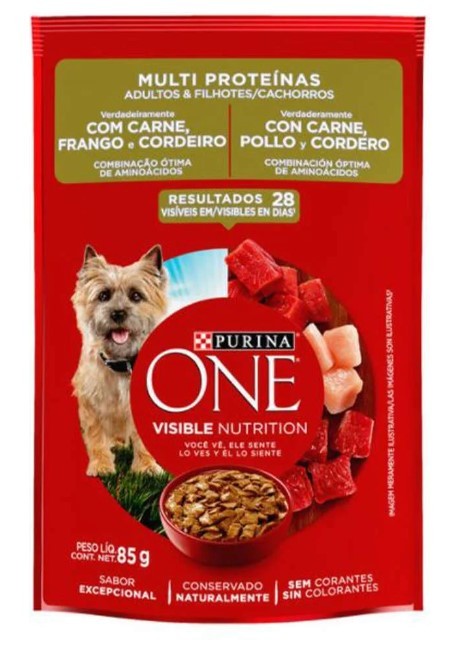 SACHE PURINA ONE CAES MULTI PROTEINA 85G