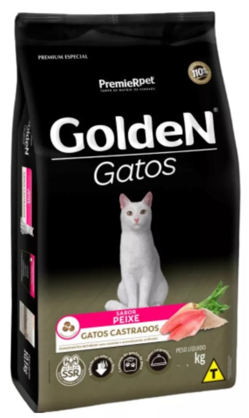 GOLDEN GATOS CASTRADOS PEIXE 10,1KG