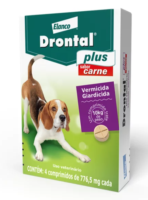 DRONTAL 10KG PLUS SABOR CARNE 4 COMPRIMIDOS
