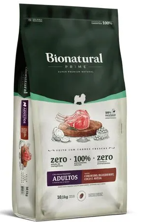 BIONATURAL CAES RAÇAS PEQUENAS CORDEIRO 10,1KG