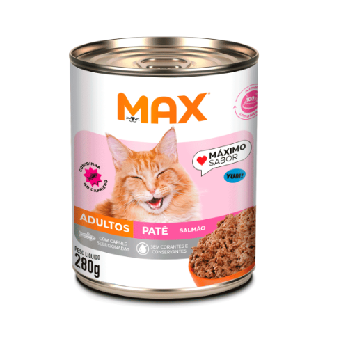 MAX CAT ADULTO PATÊ - SALMÃO (280G)