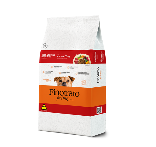 FINOTRATO PRIME CARNE E ARROZ - ADULTO RAÇA GRANDE (20KG)