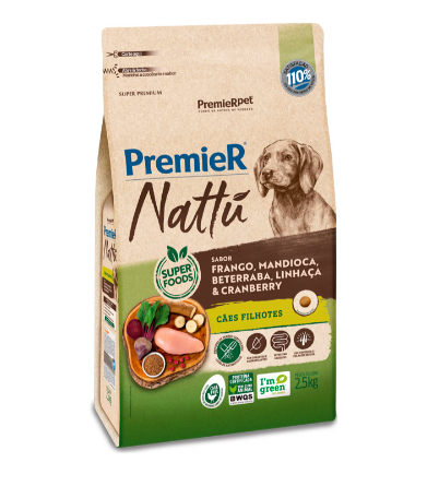 PREMIER NATTU CAES FILH MANDIOCA 2,5 KG