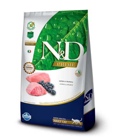 ND PRIME GATOS ADULTOS CORDEIRO (7,5KG)