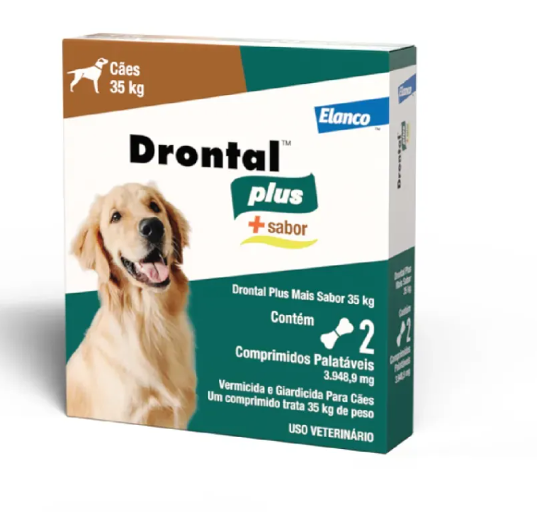 DRONTAL PLUS SABOR CARNE 35 KG - 2 COMPRIMIDOS
