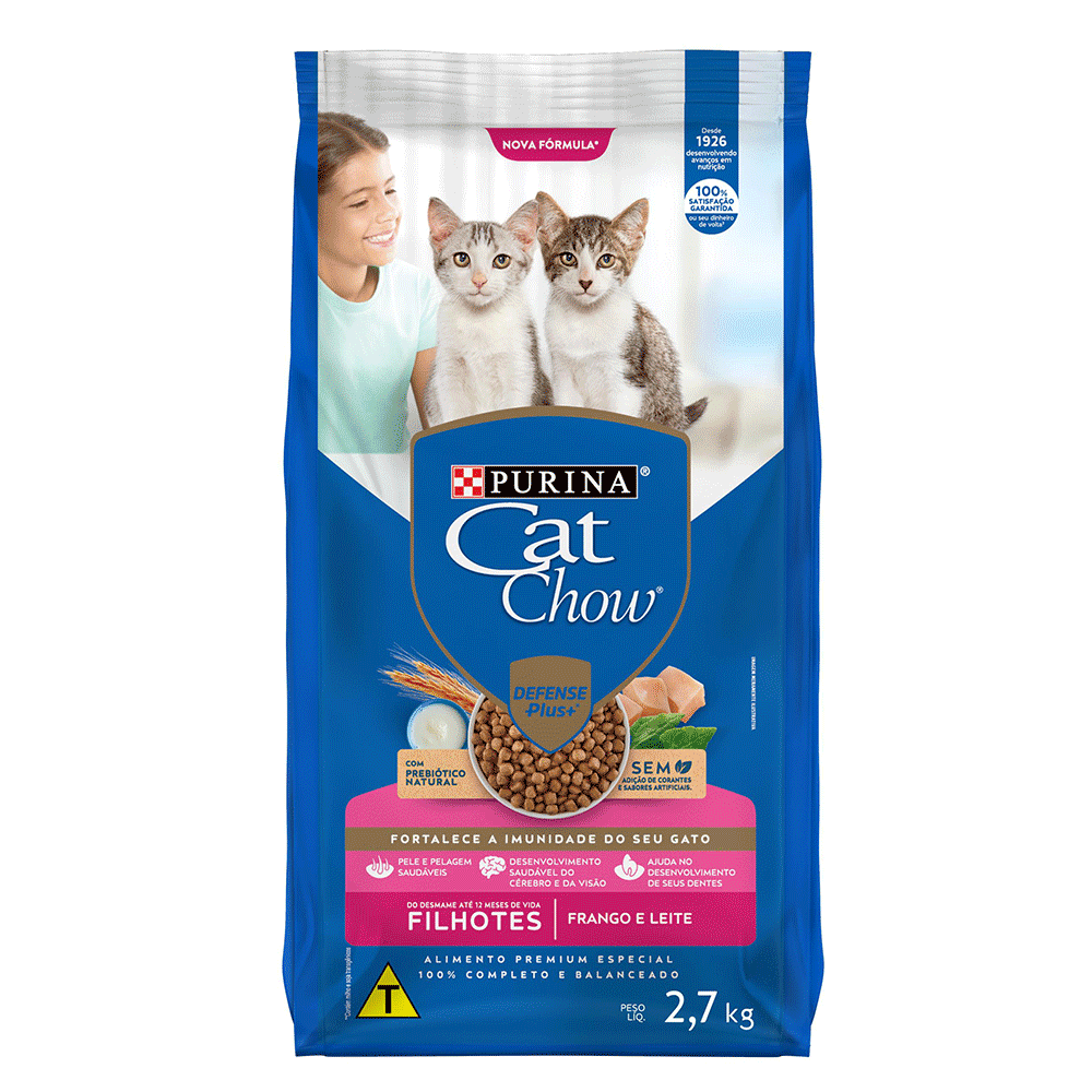 CAT CHOW FILHOTE FRANGO E LEITE 2,7 KG