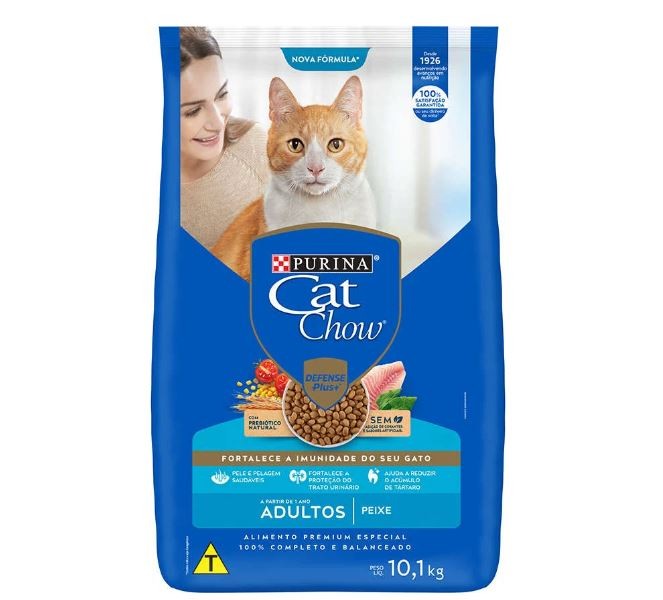 CAT CHOW PS ADULTOS PEIXE 10,1 KG BR
