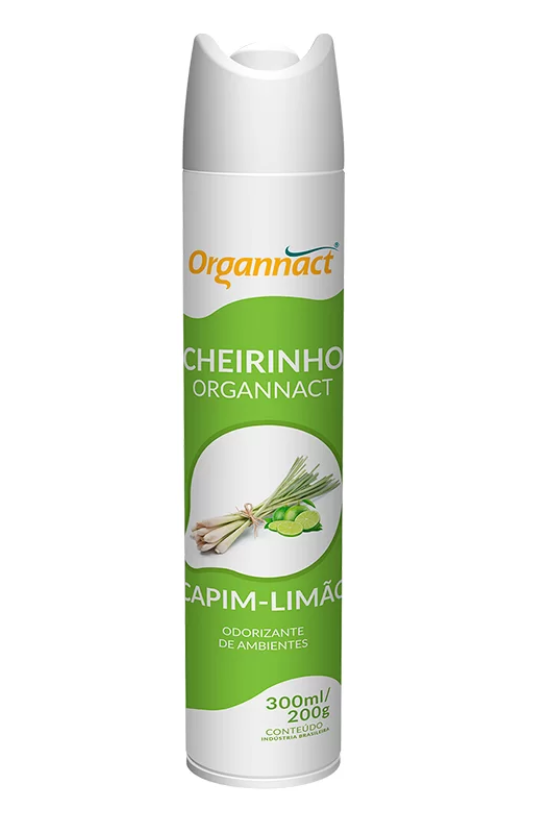 AROMATIZADOR DE AMBIENTES ORGANNACT CAPIM-LIMÃO 300ML