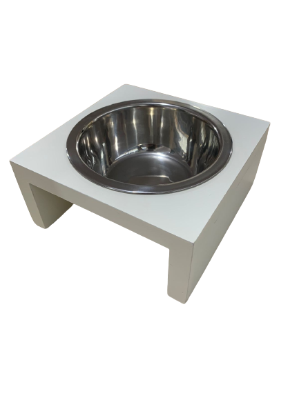 COMEDOURO CHALESCO PARA CÃES SQUARE BOWL 380 ML