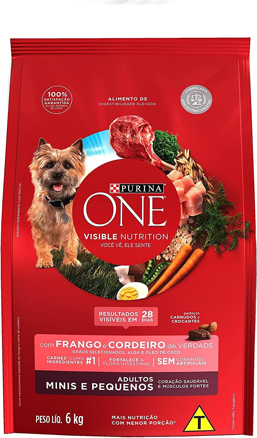 PURINA ONE CAES ADULTO MINI E PEQUENO FRANGO E CORDEIRO 6KG