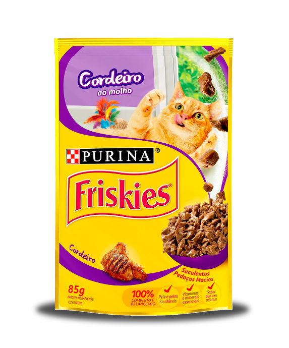 FRISKIES SACHÊ PARA GATOS ADULTOS CORDEIRO AO MOLHO 85G