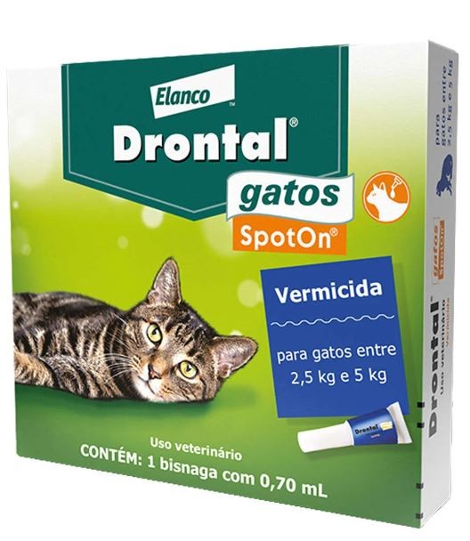 DRONTAL GATOS, SPOT ON - 2,5 Á 5KG (0,70ml)