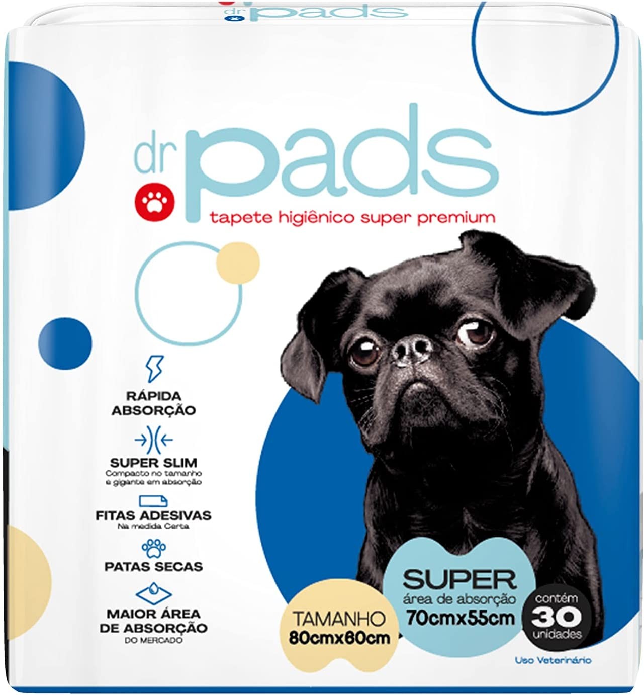 DR PADS TAPETE HIGIENICO 80X60CM 30 UN