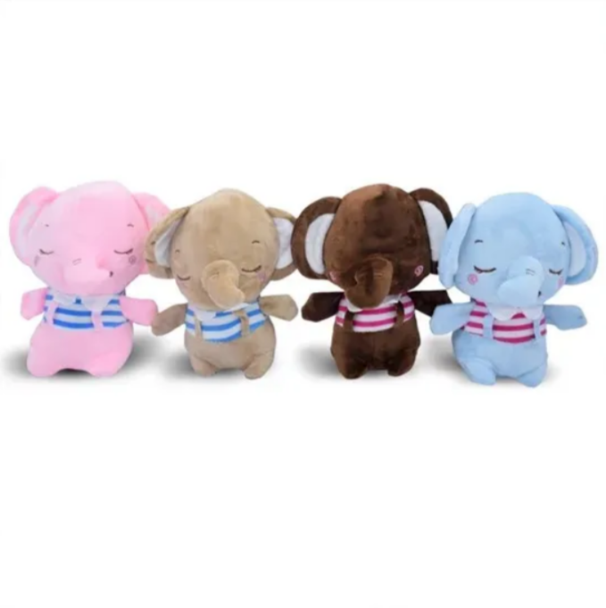 BICHINHO DE PELUCIA MEU PET ELEFANTINHO COLORIDO