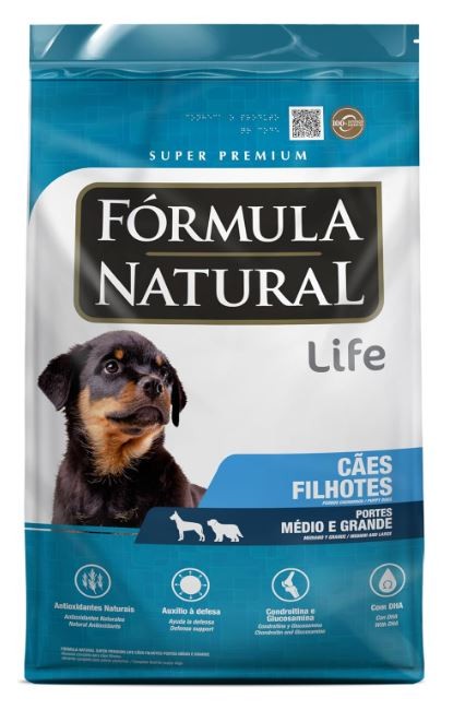 FORMULA NATURAL (LIFE) FILHOTE MÉDIO E GRANDE 7 KG