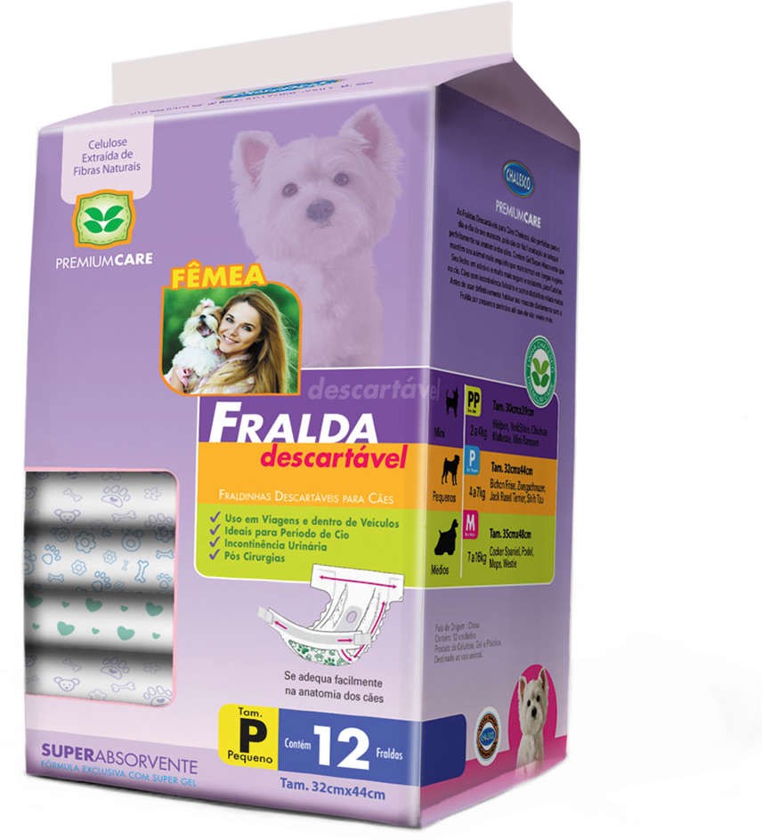 FRALDA DESCARTAVEL P C 12 UN