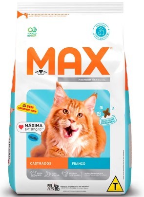 MAX GATOS CASTRADOS FRANGO 10,1KG