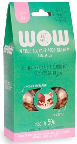 WOW PETISCO NATURAL PARA GATOS LOMBINHO OREGANO 50G