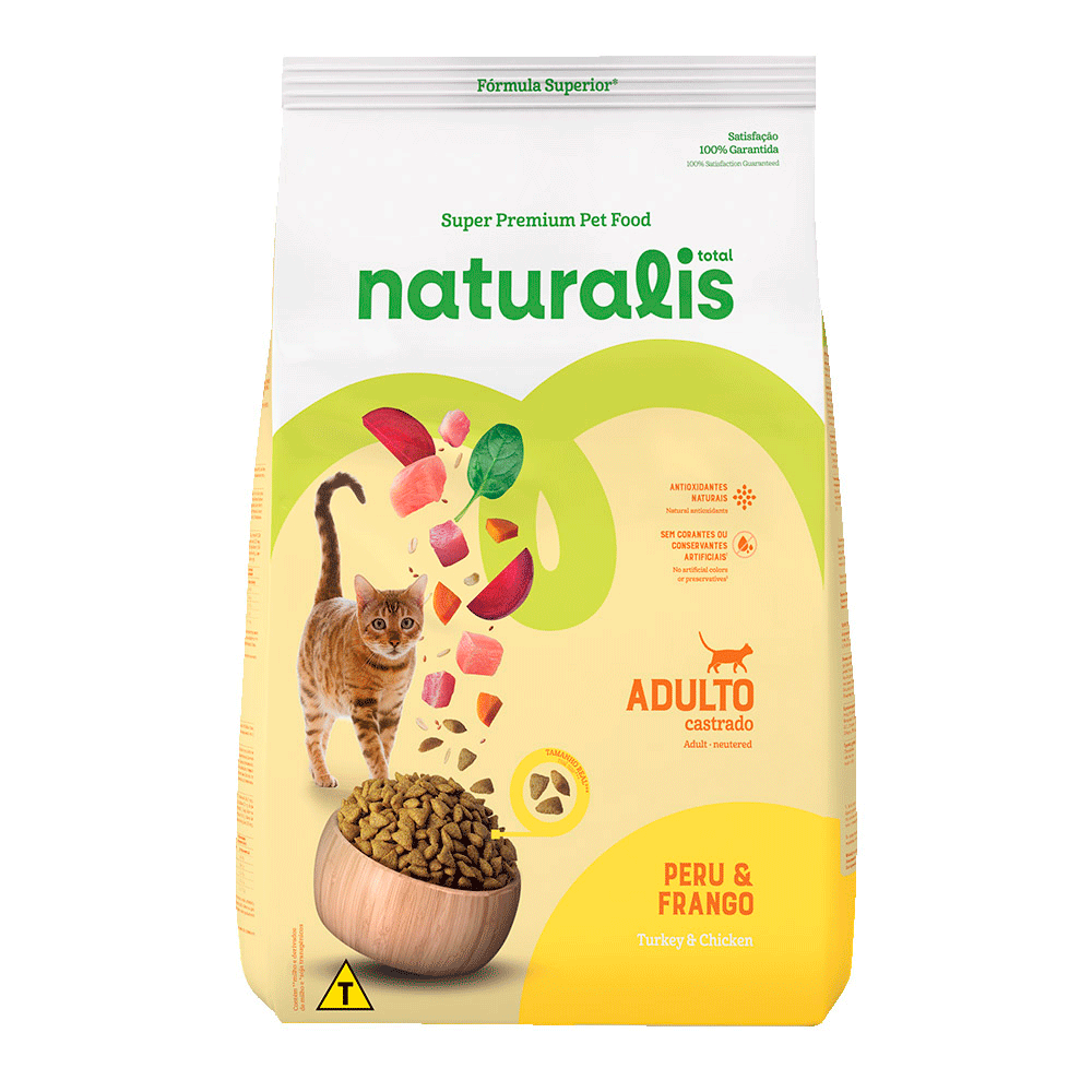 NATURALIS GATOS CASTRADO FRANGO E PERU 1,5KG