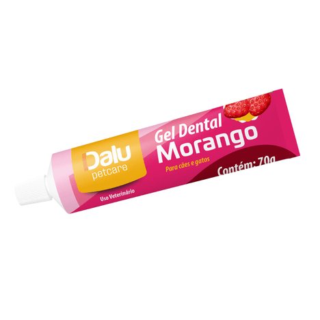 GEL DENTAL DALU - MORANGO, 70G - CÃES E GATOS.