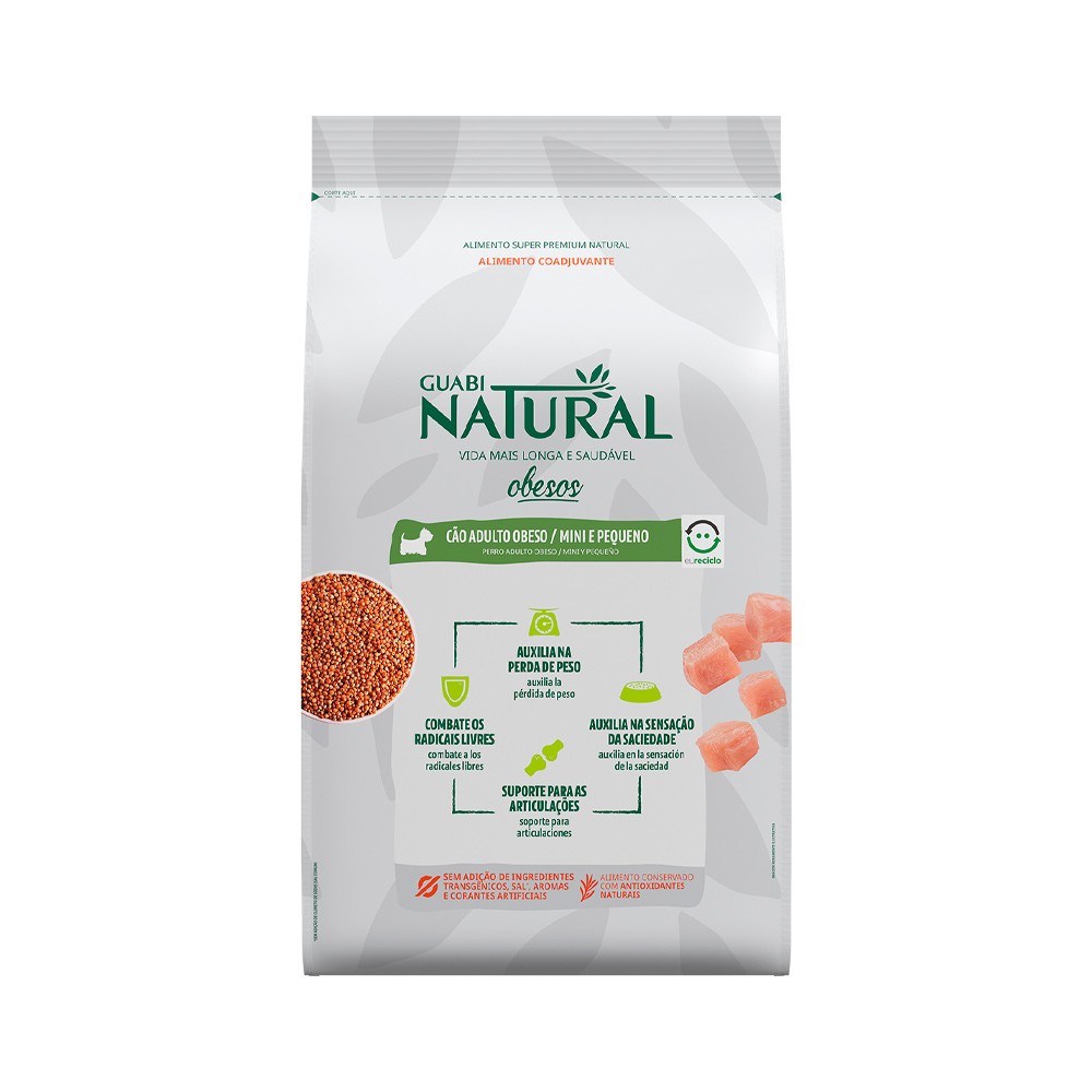 GUABI NATURAL - CÃES MINI E PEQUENO, OBESOS - 10KG