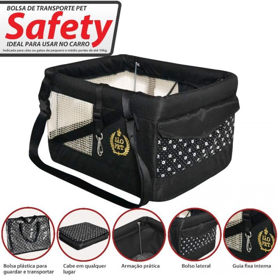 BOLSA SAFETY  PRETA -  43X32X24 CM  ATE  10 KG