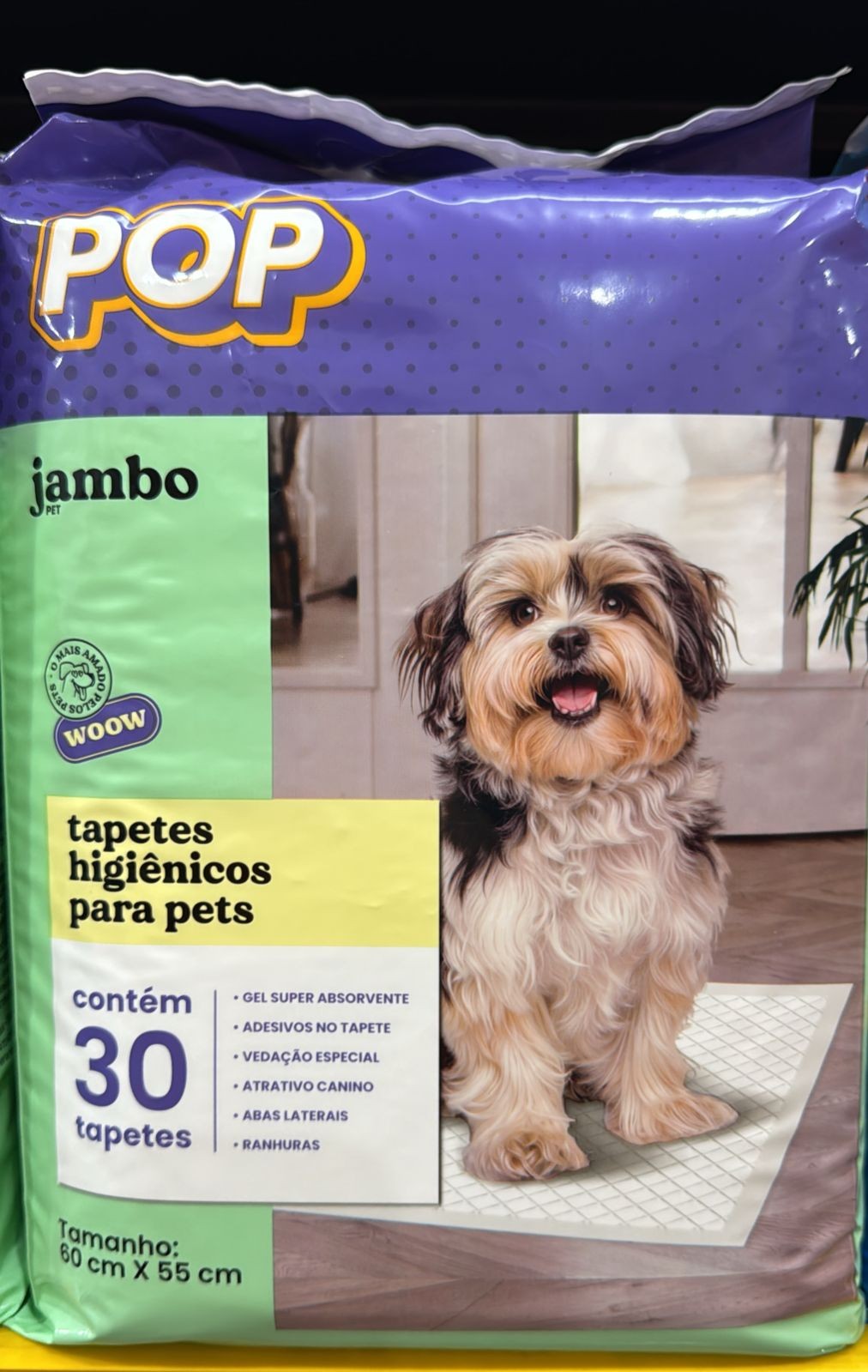 TAPETE HIGIENICO 60X55cm JAMBO POP CAES 30 TAPETES