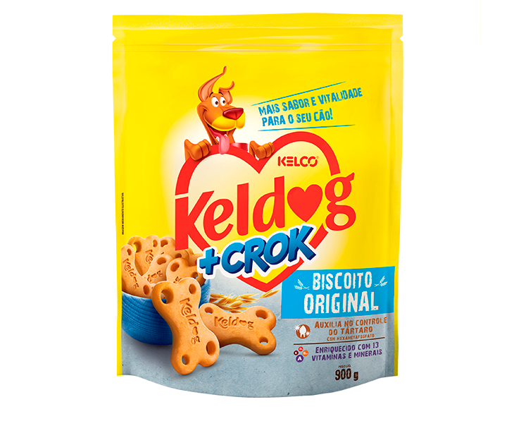 BISCOITO ORIGINAL KELDOG +CROK 900G - CÃES