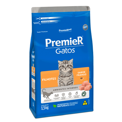 PREMIER AMBIENTES INTERNOS - GATO FILHOTE, FRANGO - 1,5KG