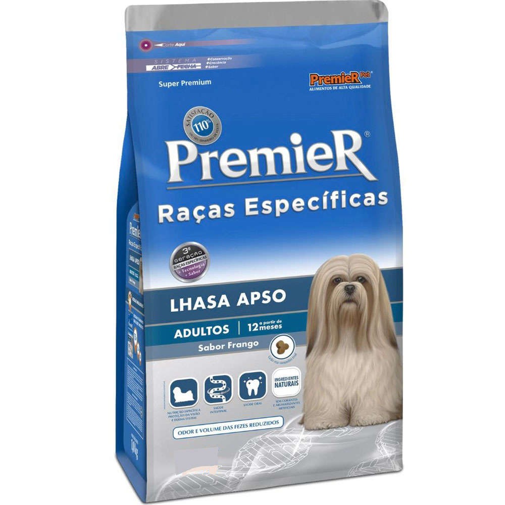 PREMIER RAÇAS ESP CAES AD LHASA APSO 7,5 KG