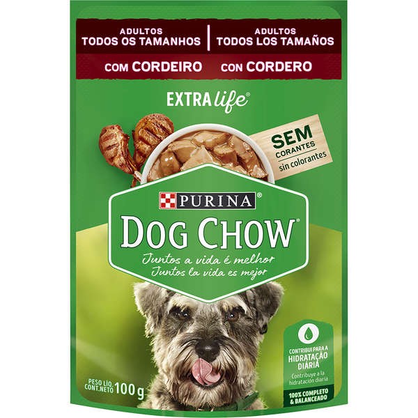 DOG CHOW  ADULTOS DE TODOS OS TAMANHO CORDEIRO100 G BR