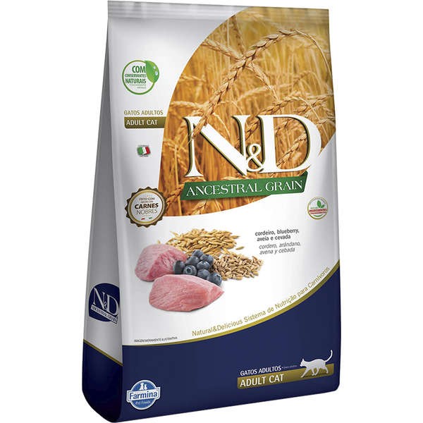 RAÇÃO N&D GATOS ADULTOS ANCESTRAL GRAIN CORDEIRO 1,5KG