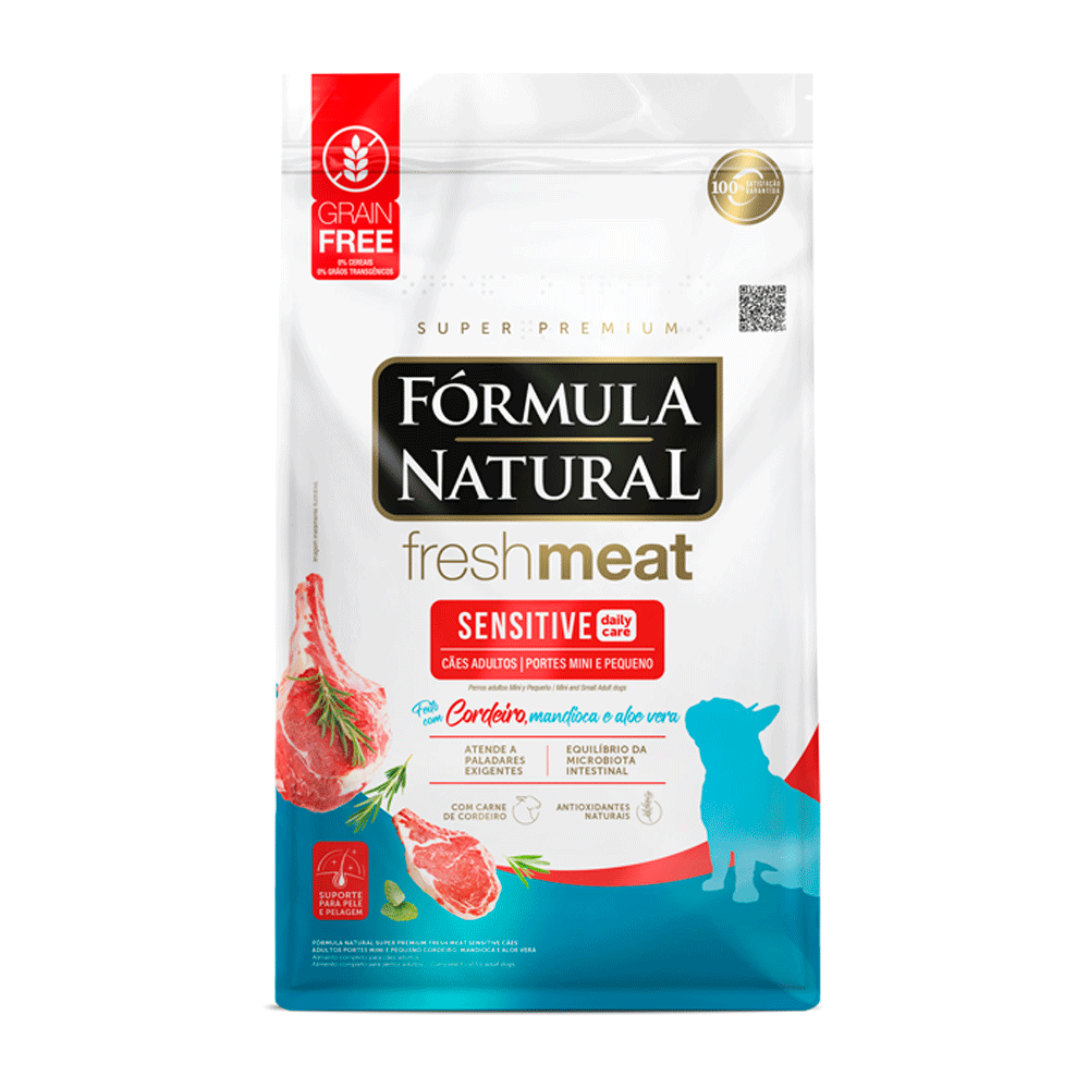 FÓRMULA NATURAL FRESH MEAT - SENSTIVE, ADULTOS RAÇAS PEQUENAS (10,1KG)
