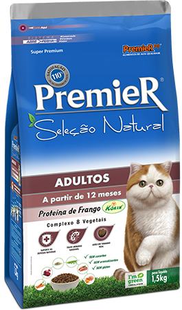 PREMIER SELEÇÃO NATURAL GATOS ADULTOS 1,5 KG