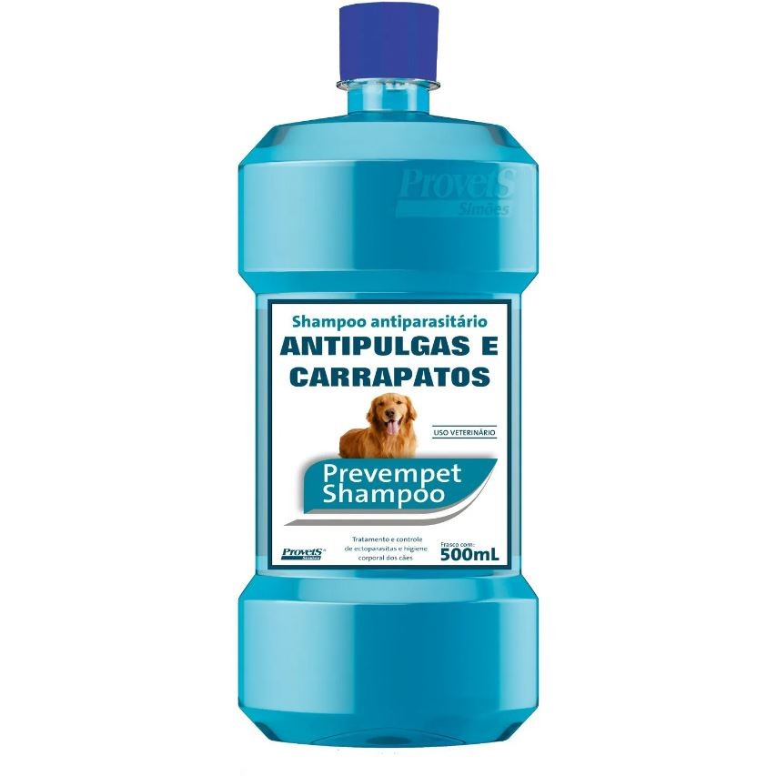 SHAMPOO ANTIPULGAS E CARRAPATOS, PREVEMPET - 500ML