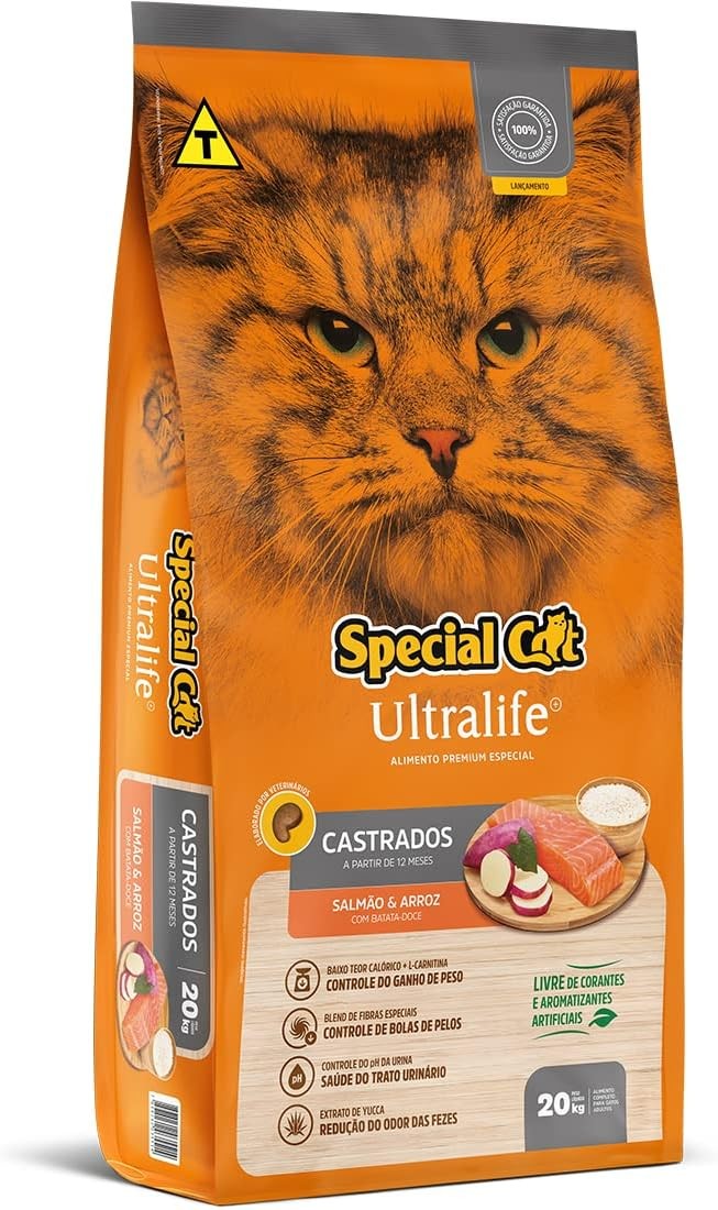 SPECIAL CAT ULTRALIFE CASTRADOS SALMÃO (20KG)