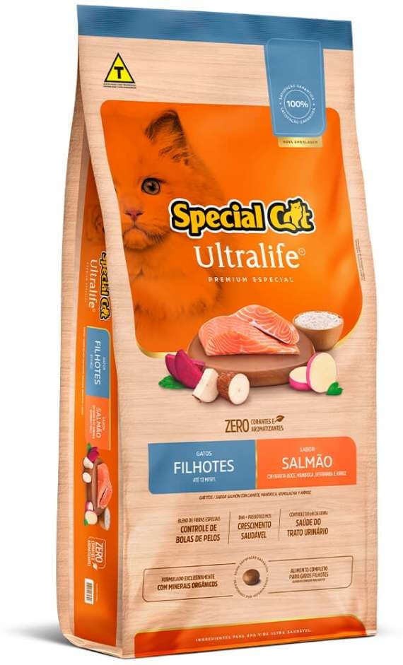 SPECIAL CAT ULTRALIFE, GATOS FILHOTES - SALMÃO (10,1KG)
