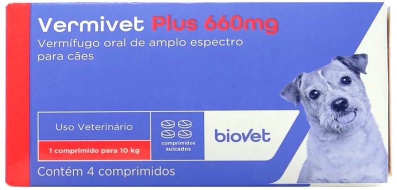 VERMIVET PLUS 660 MG COM 4 COMP