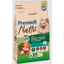 PREMIER NATTU CAES ADULTO RAÇA PEQUENA ABOBORA 2,5 KG