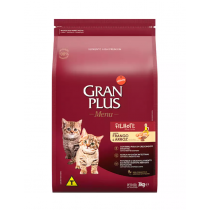 RAÇÃO GRAN PLUS GATO FILHOTE FRANGO/ARROZ 3 KG