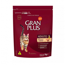 RAÇÃO GRAN PLUS GATO ADULTO FRANGO/ARROZ 1 KG