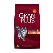 RAÇÃO GRAN PLUS GATO CASTRADO FRANGO/ARROZ 10,1KG