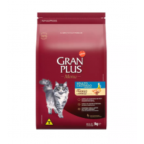 RAÇÃO GRAN PLUS GATO CASTRADO FRANGO/ARROZ 3 KG