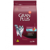 RAÇÃO GRAN PLUS  GATO CASTRADO ATUM/ARROZ 3KG