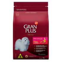 RAÇÃO GRAN PLUS MENU MINI ADULTO CARNE/ARROZ 1 KG