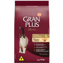 RAÇÃO GRAN PLUS GATO CASTRADO SÊNIOR FRANGO/ARROZ 10,1KG