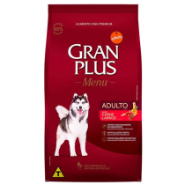 RAÇÃO GRAN PLUS MENU CÃES ADULTO MEDIAS E GRANDE CARNE/ARROZ SC 10,1 KG